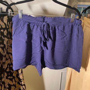 Primark Blue Lightweight Shorts with front tie Size 14